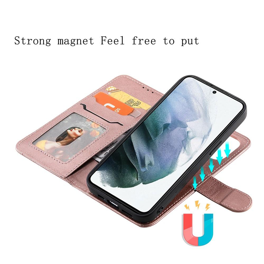 Compatible with Samsung S22 Magnetic 2-in-1 Phone Case/Wallet - Pink Pink gold Pink gold - Image 8