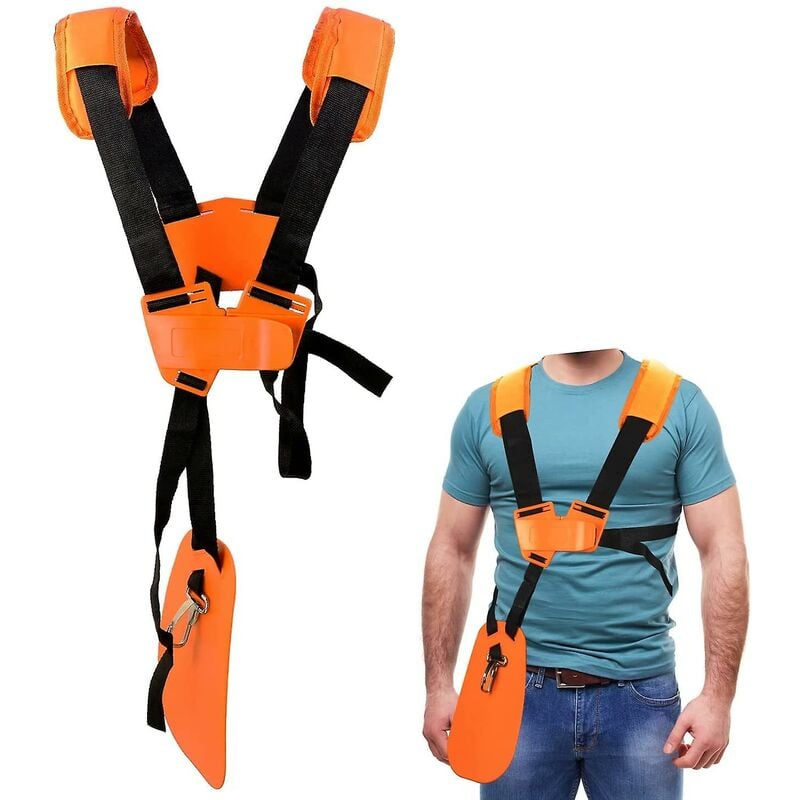 Universal Adjustable Comfort Double Strap Harness for Brushcutter Lawn Mower - Image 1