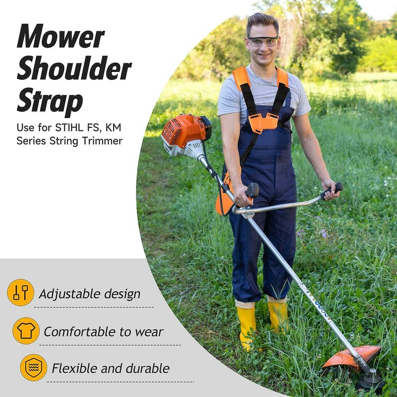 Universal Adjustable Comfort Double Strap Harness for Brushcutter Lawn Mower - Image 4