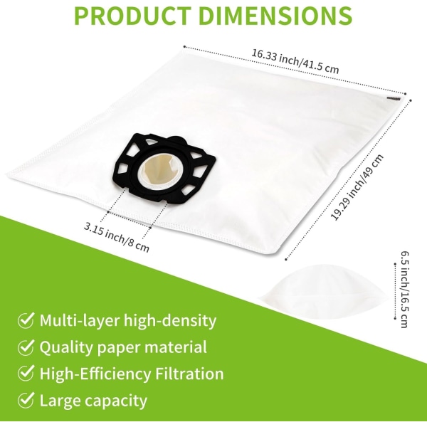 10 pcs vacuum cleaner bags for Karcher vacuum cleaner wd4 wd5 wd6 mv4 mv5 mv6 - Image 2
