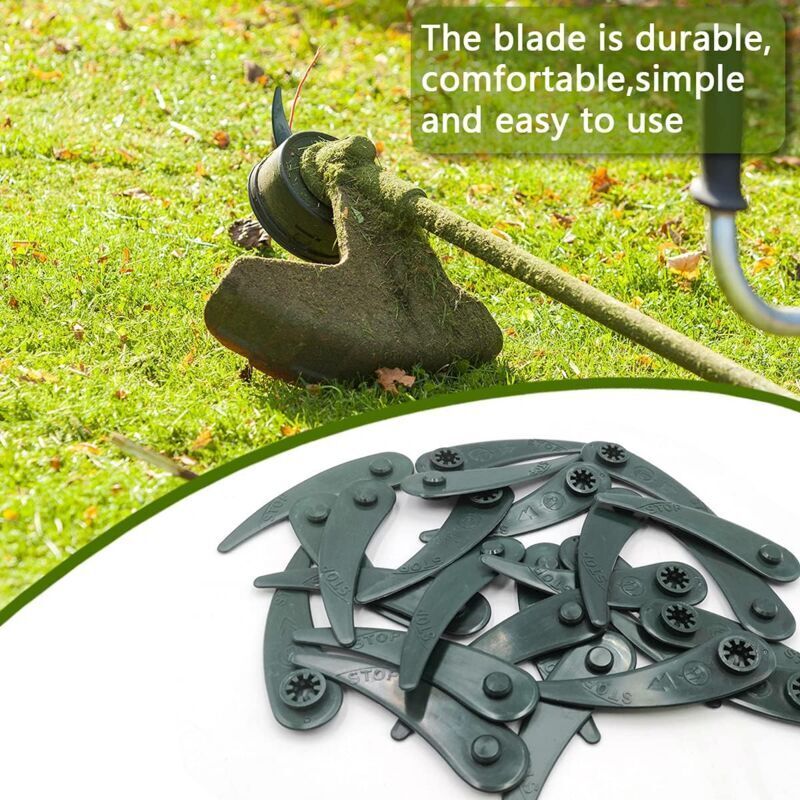 24-pack Bosch Grass Trimmer Blades for Bosch Durablade Art 23-18 LI Art 26-18 LI Grass Trimmers, Replacement Blades for Grass Trimmer. green Toothed edge - Image 6