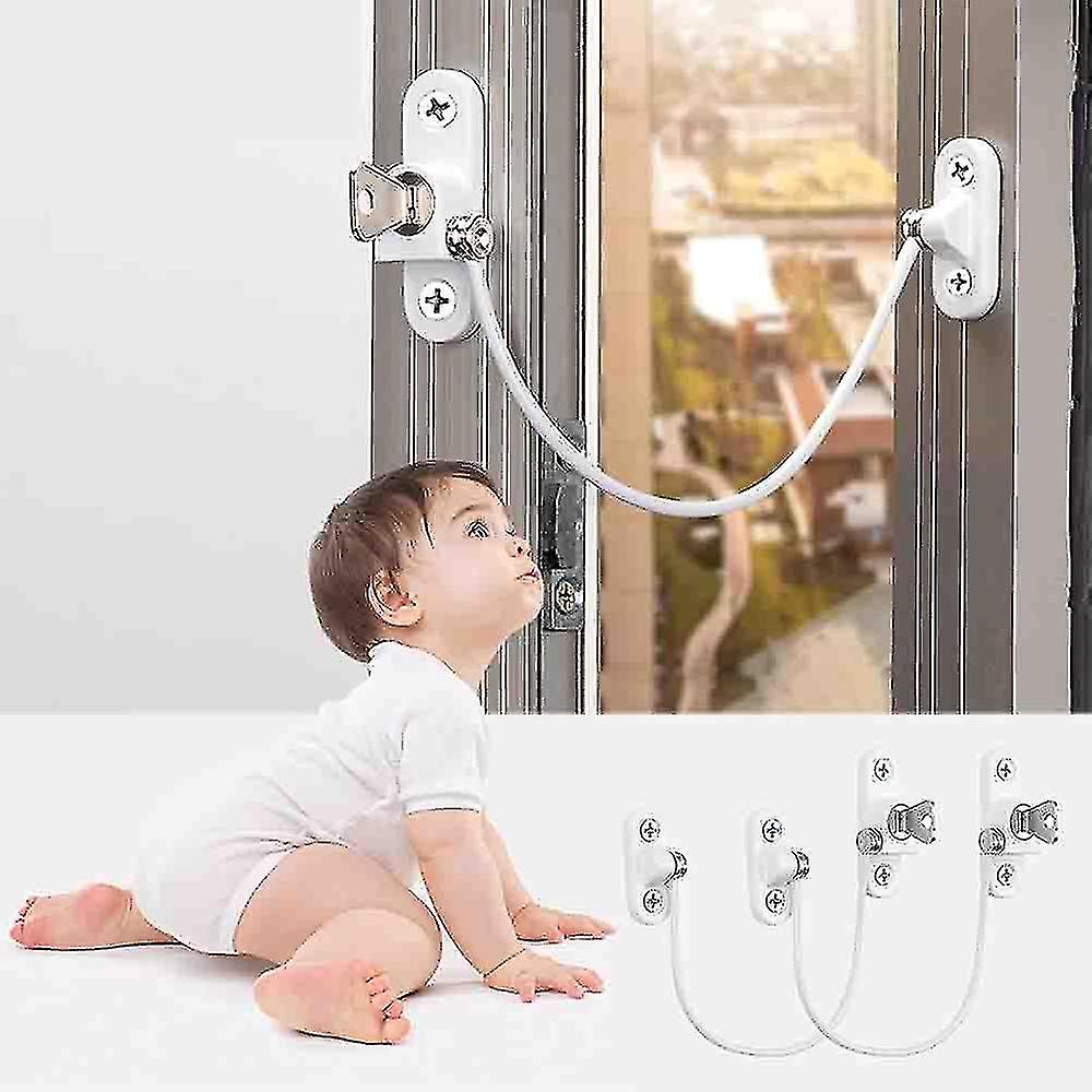 pcs Window Limiters, Window Limiters, Childproof Window Locks, Window Locks, Door Locks - Black - Image 3