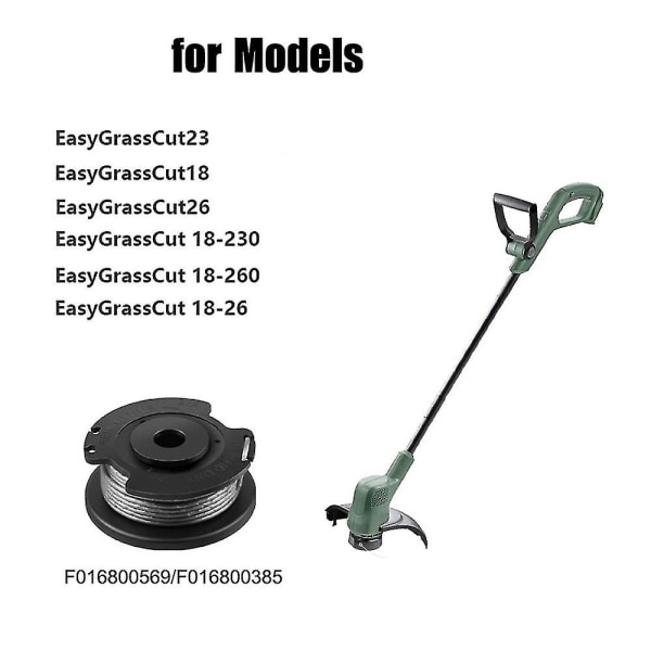 6-pack F016800569 Trimmer line spool and line for Bosch EasyGrassCut 23, 26, 18, 18-230, 18-260, 18-26 Replacement—max - Image 2