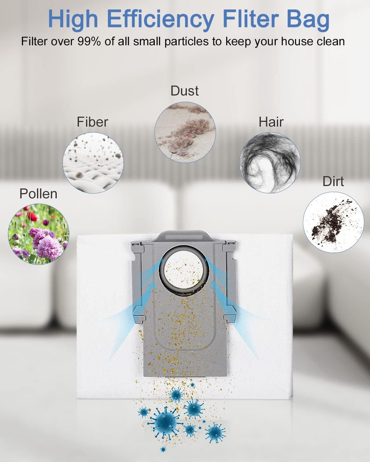 10 pcs vacuum cleaner bags accessories for Xiaomi Roborock S8+/S8 Pro Ultra S7 MaxV Ultra/S7 Pro Ultra/Q7 robot vacuum cleaner - Image 5