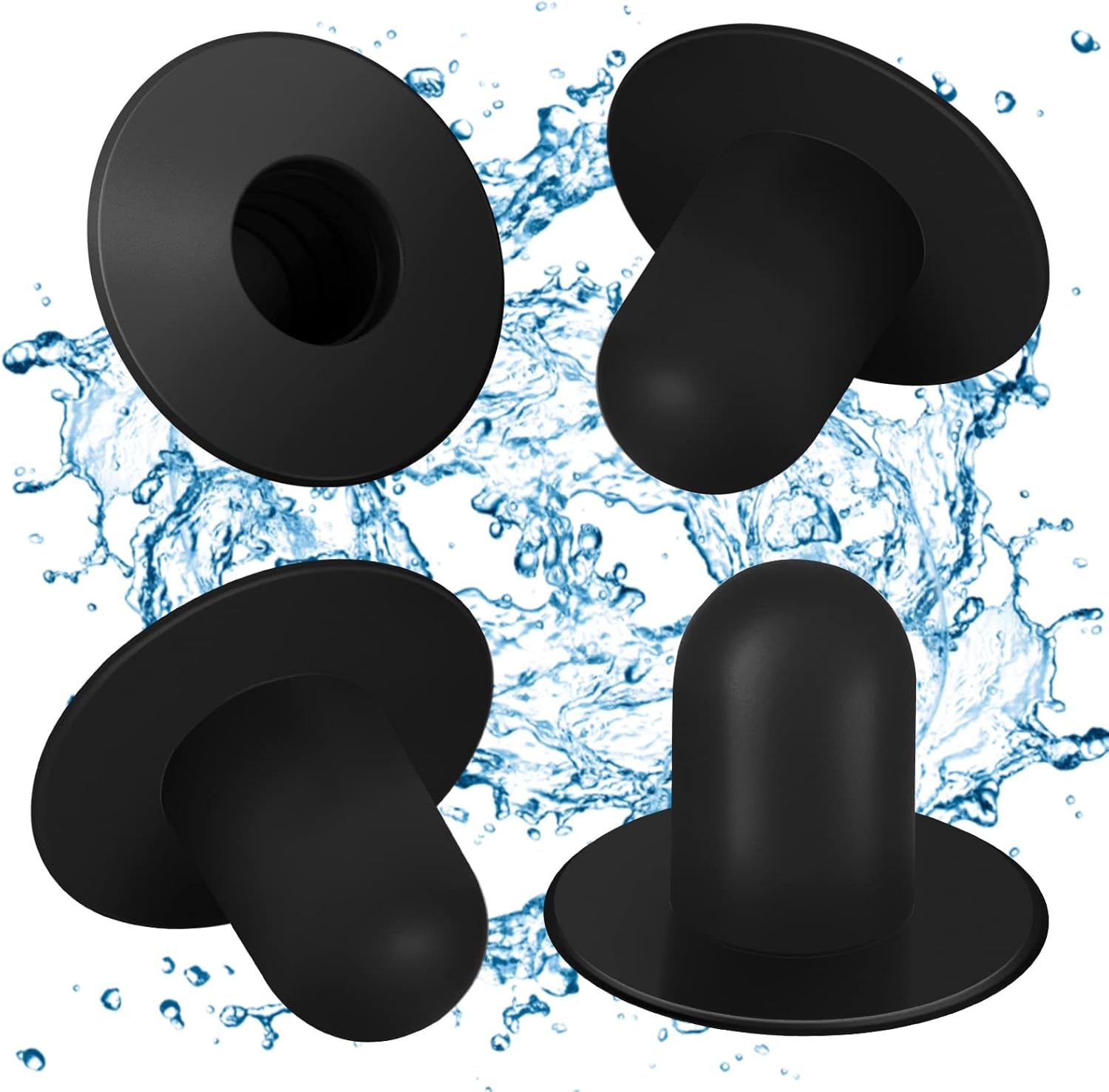 4-Pack Pool Wall Plug Replacement Parts - Above Ground Pool Filter Pump Filter Hole Plug Compatible with Intex and Bestway - Image 1
