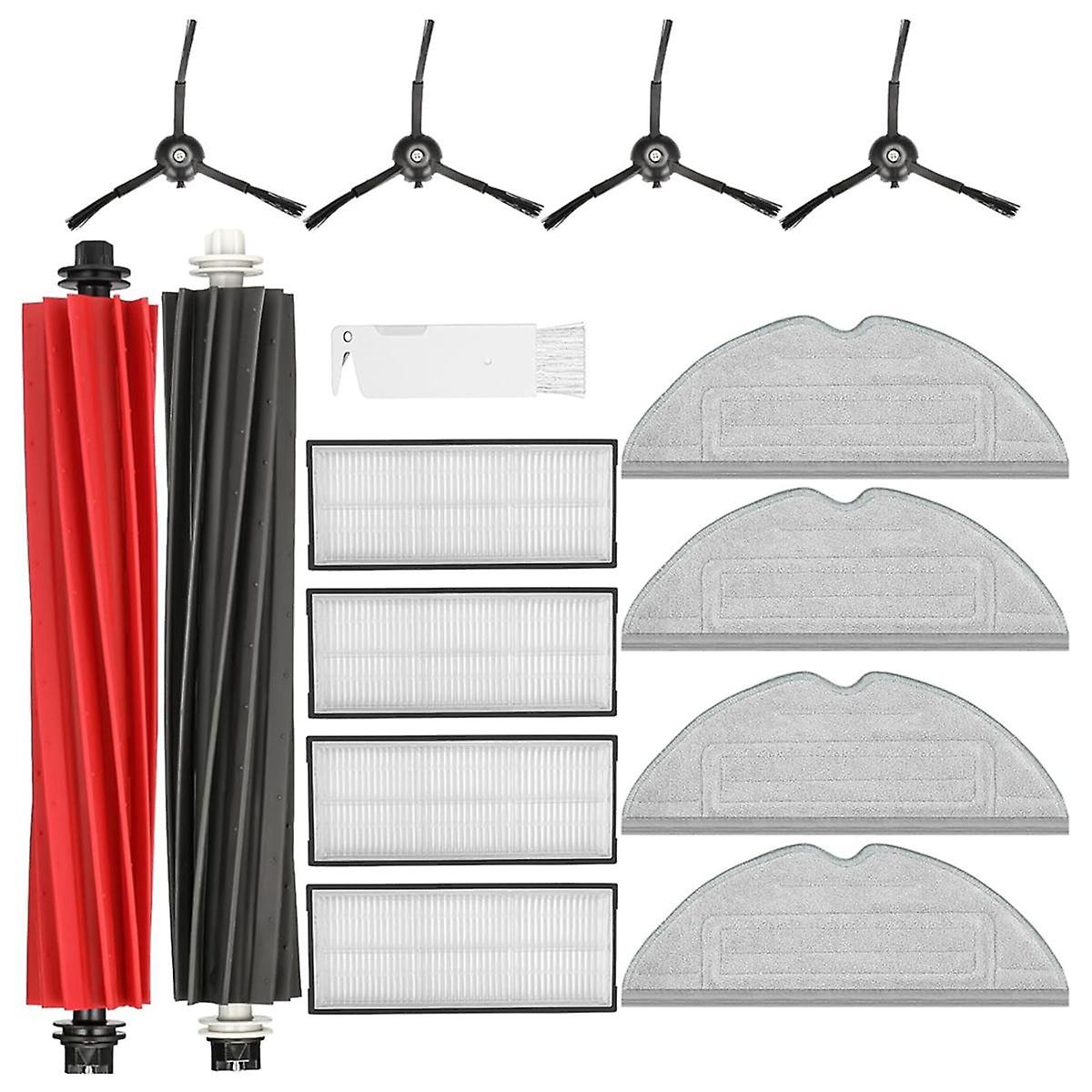Main brush, HEPA filter, mop cloth, washable accessory set compatible with Roborock S8 / S8+ robot vacuum cleaner - Image 1