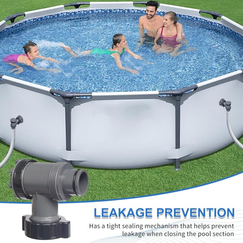 Inlet/Outlet Valve Compatible with Coleman, Intex, Bestway, Above Ground Pool Filter Pump, Pool Pump Replacement Parts, for 1-1/2 Inch Hose (2) Set - Image 3
