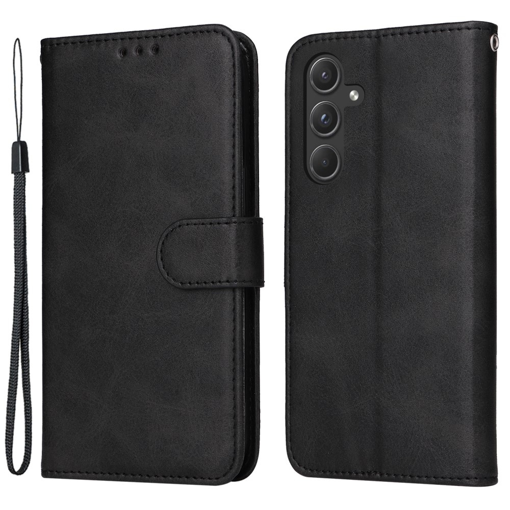 SKALO Samsung A55 5G PU Leather Wallet Case - Multiple Colors Black - Image 2