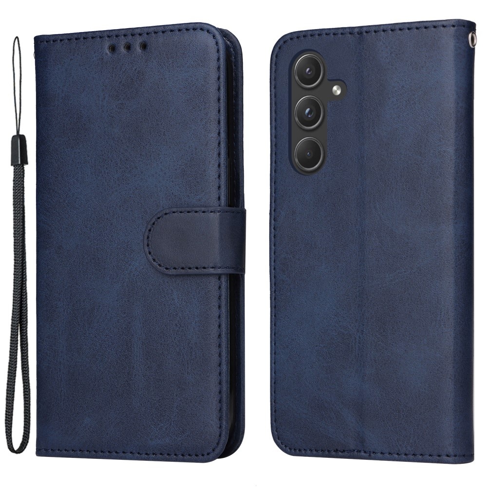 SKALO Samsung A55 5G PU Leather Wallet Case - Multiple Colors Blue - Image 2