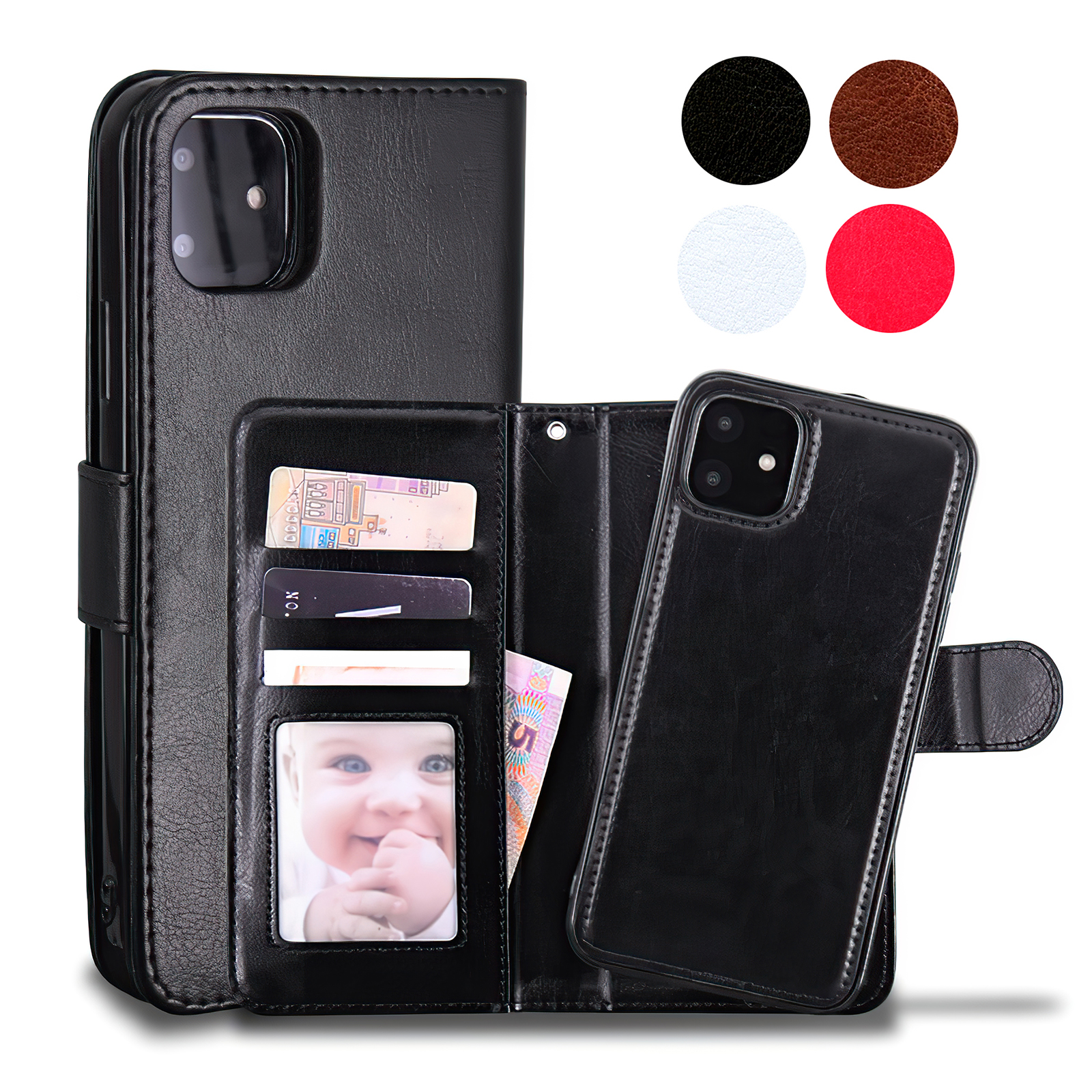iPhone 12 - Leather Case / Protection Pink - Image 1