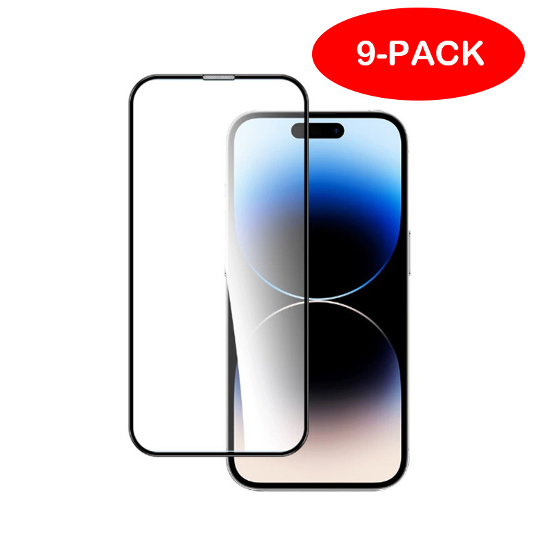 [9-Pack] iPhone 15 Promax Tempered Glass Screen Protector Transparent iPhone 15 Promax 9 pieces - Image 1