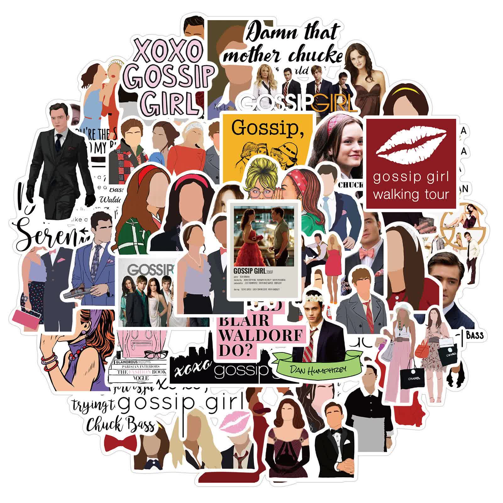 50pcs Gossip Girl Blair Serena Chuck Dan TV Quotes Scrapbook Graffiti Stickers - Image 1