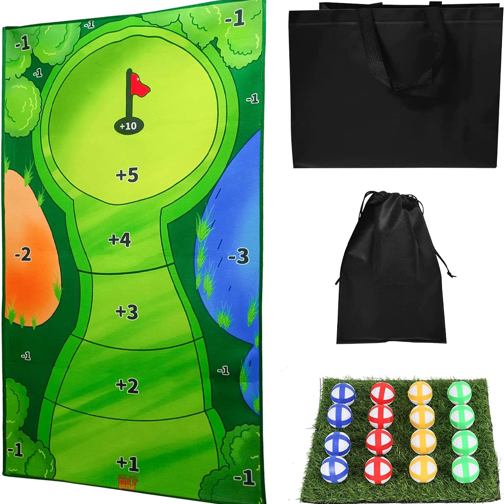 Casual Golf Game Set, 0.8x1.5M Golf Hitting Mat - Image 1