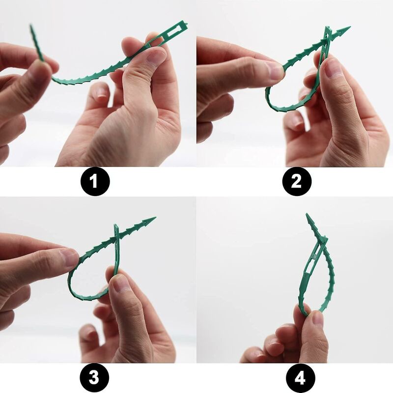 160 pcs Plant Ties Adjustable Garden Ties, Plant Ties and Supports, Helps Support Plants and Shrubs, Flexible Plastic Ties (3 Sizes) - Image 3