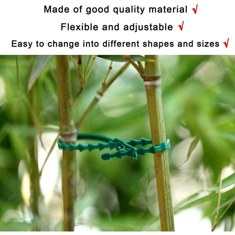 160 pcs Plant Ties Adjustable Garden Ties, Plant Ties and Supports, Helps Support Plants and Shrubs, Flexible Plastic Ties (3 Sizes) - Image 4