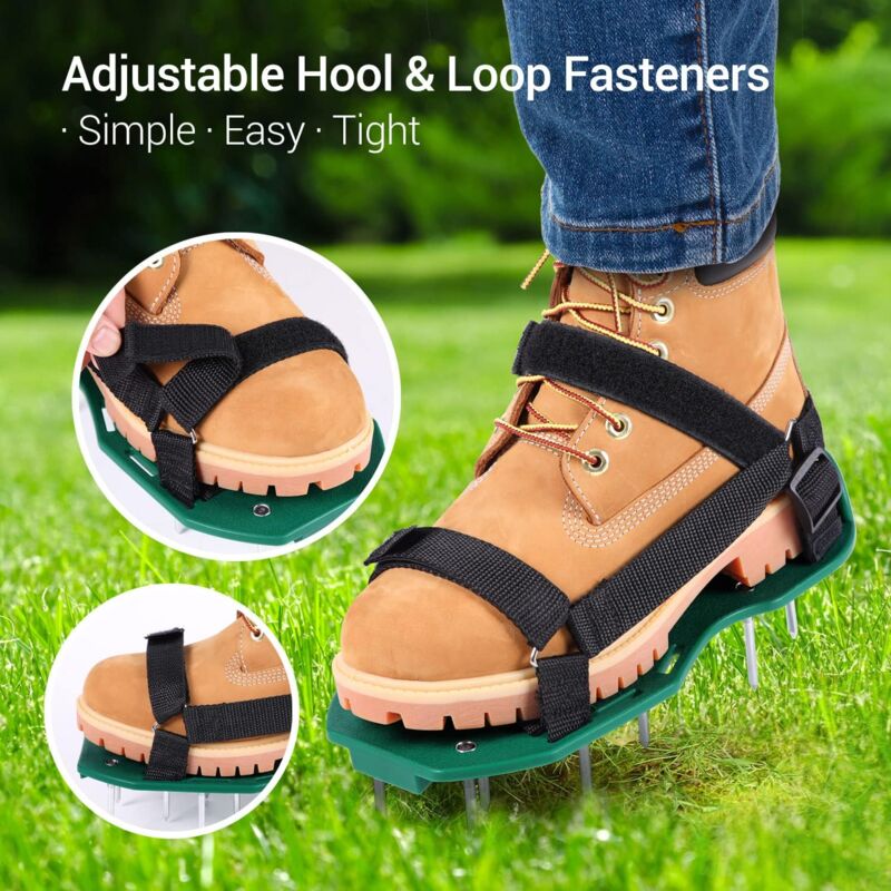 Lawn Aerator Sandals Free Installation, Lawn Spike Shoes Lawn Vertical Cutter Lawn Shoes Garden - Image 2
