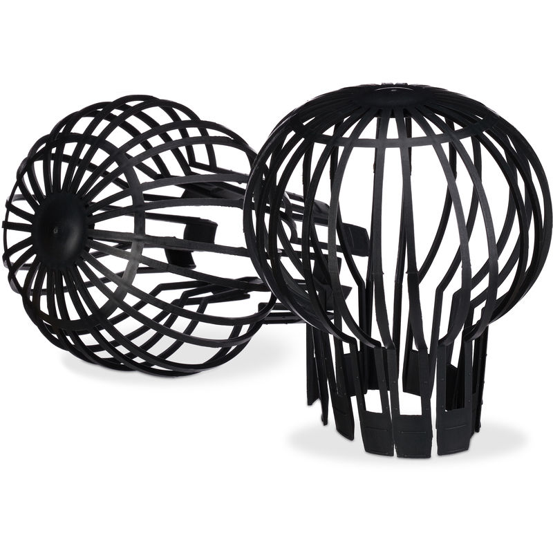 Downspout Cover, 4-pack, Plastic Basket, Leaf Catcher for Gutter, Rain Pipe Cover, Gutter Cover, Ø 13 cm, black - Image 4