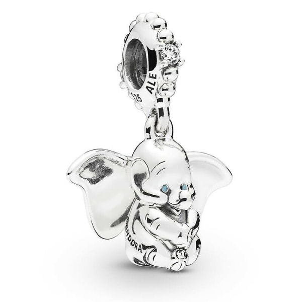 Genuine S925 Men's Women's Sterling Silver Dumbo Pendant Charm - Image 1