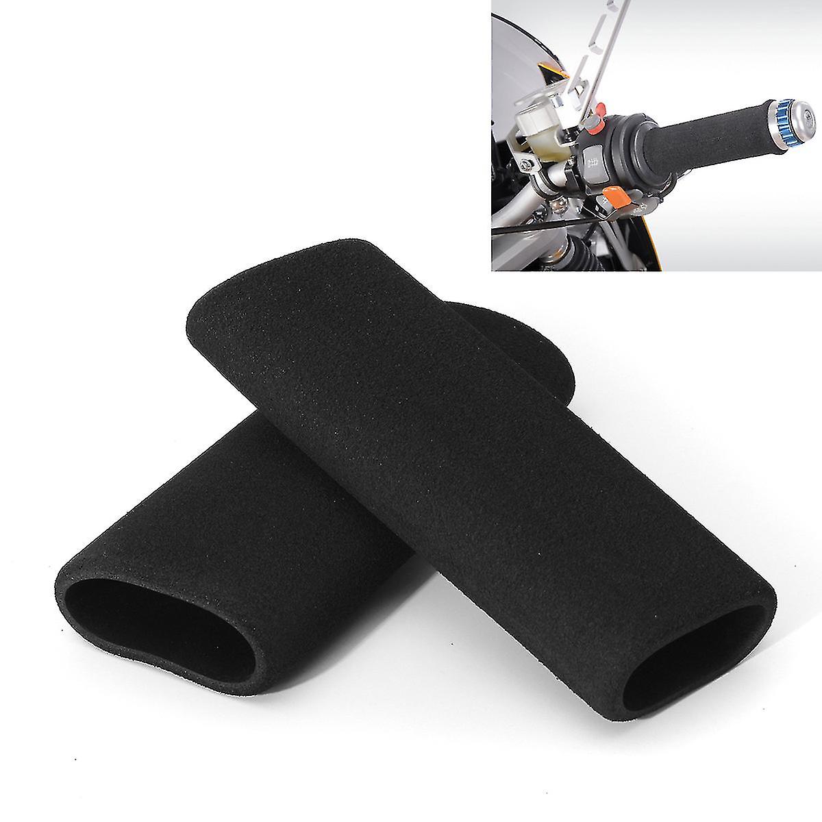 2-pack motorcycle anti-vibration handle covers Inner diameter: 31mm (applicable range: 3.17-3.68 cm) Comfort foam non-slip for all handles - Image 1