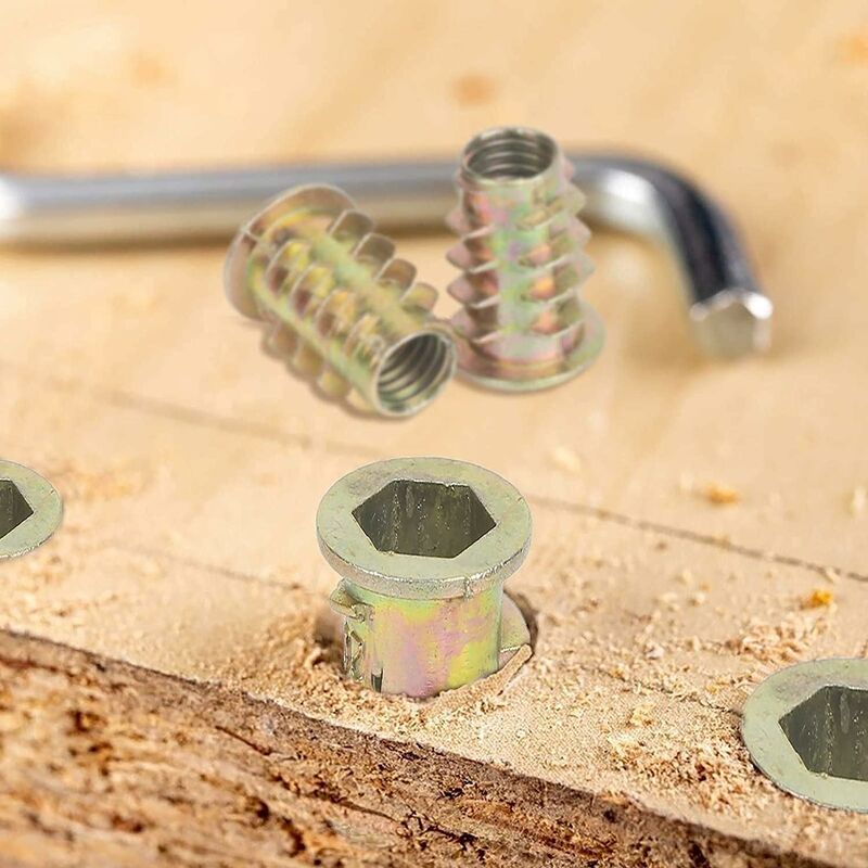230 Pieces Zinc Alloy Hexagonal Threaded Insert Nuts, Threaded Insert Nuts, External Thread Nuts M4 M5 M6 M8 for Nut Tool Kit - Image 5