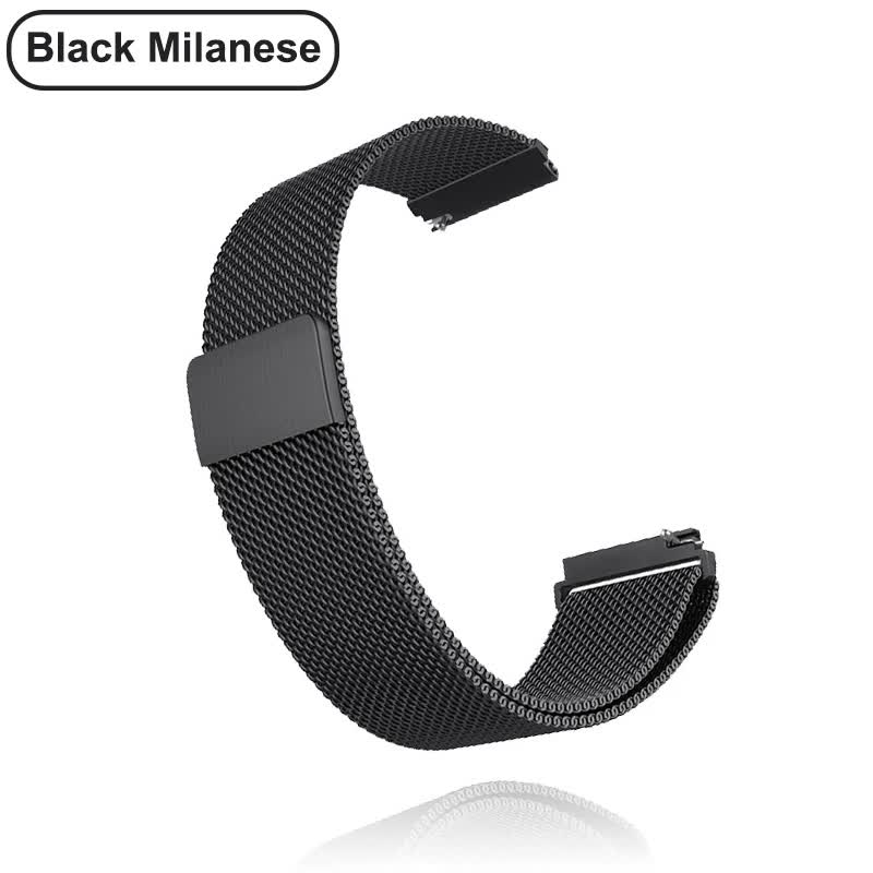 18mm 20mm 22mm Metal Strap for Garmin Vivoactive 3 4 4s Band Watch Venu 2 2s SQ Forerunner 645 Wristband Silicone Loop Nylon Wrist Metal Black Metal Black For Garmin Venu SQ - Image 1