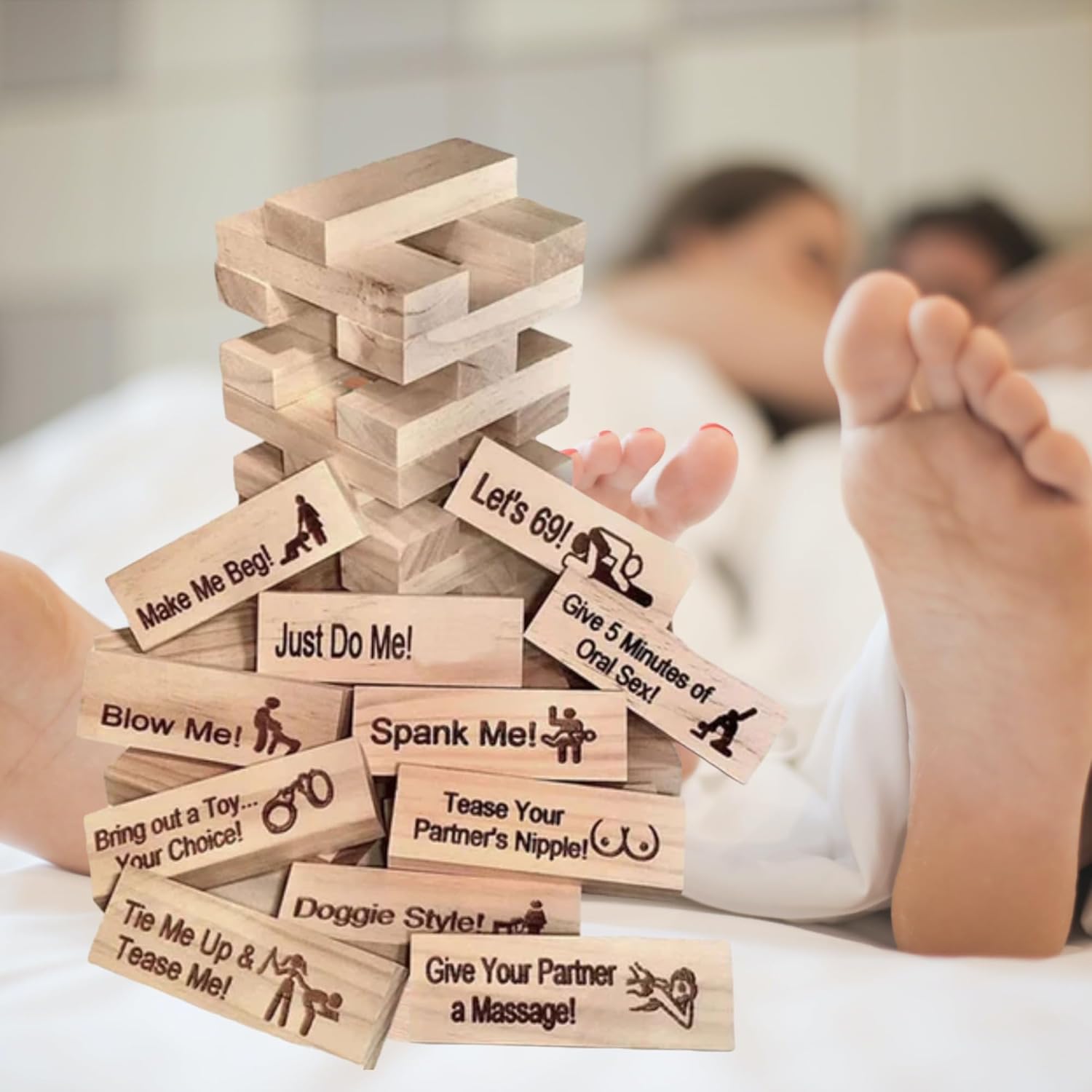 Block Tower Jenga Game Couple Dating Block Tower Jenga Game - Image 5