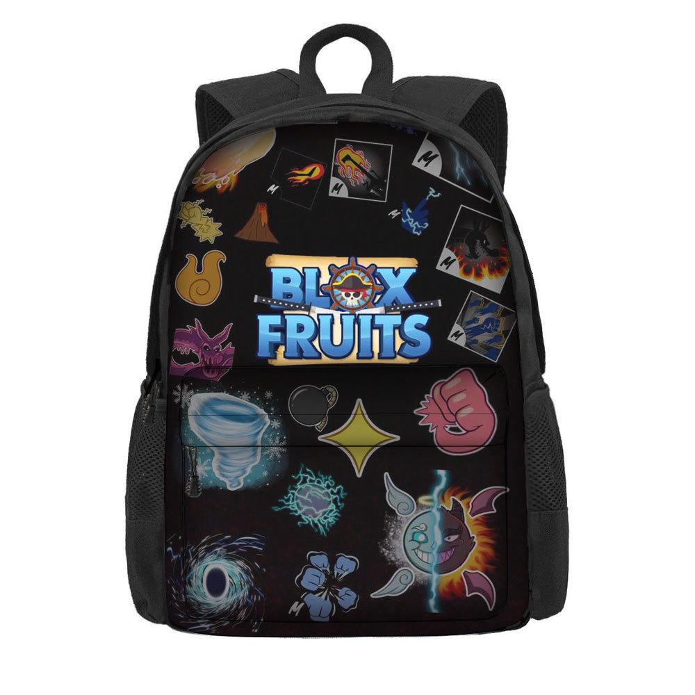 Children's backpack roblox blox fruits primary school bag polyester school bag with large capacity - Image 1