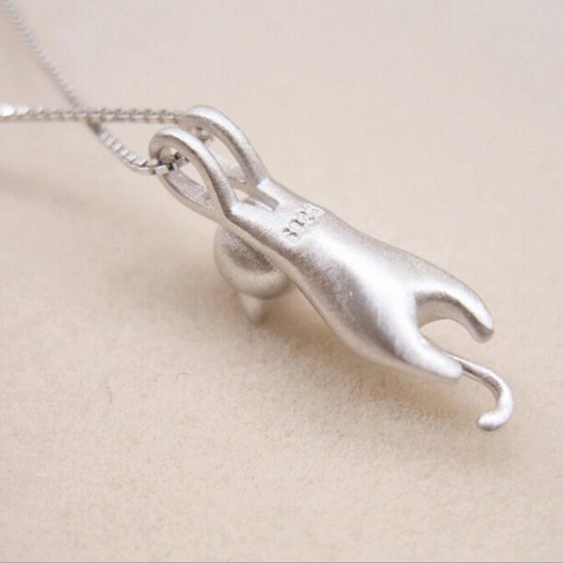 Sterling Silver Cat Necklace for Women and Girls - Cat Jewelry for Women - Cat Accessories for Women - Cat Lovers - Image 3