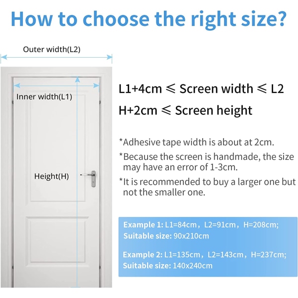 MYCARBON Mosquito Net Door Magnetic Fly Screen Anti-mosquito Net Door (White) 80X200CM - Image 2
