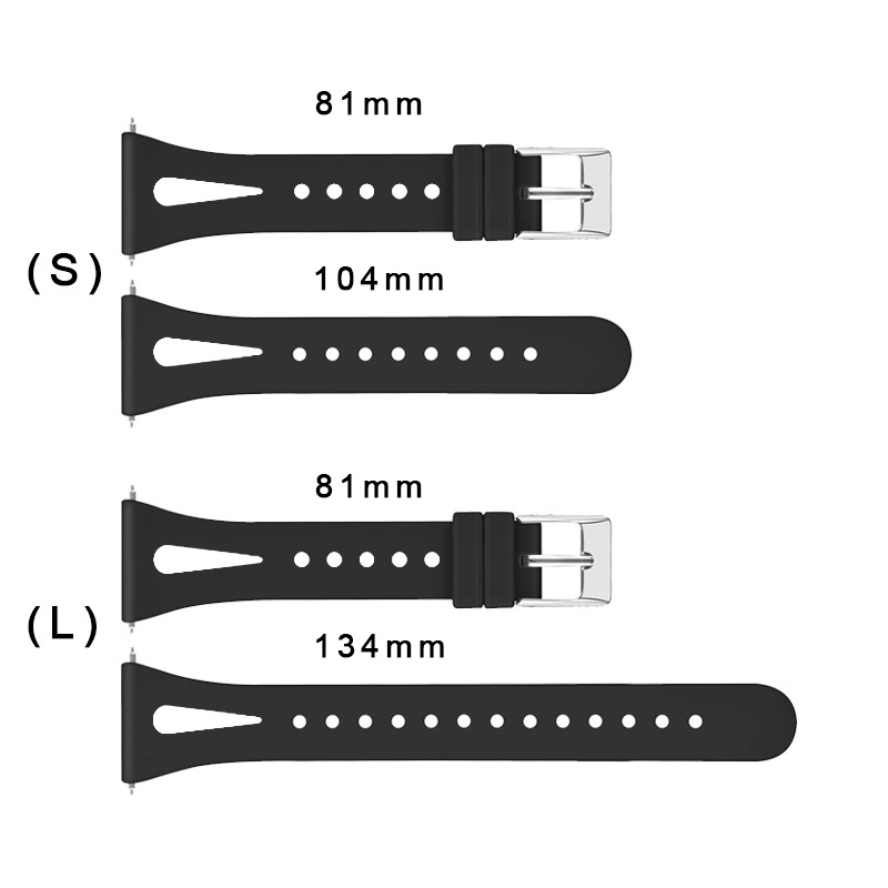 Thin Watch Bands, Compatible with Fitbit Versa 2 Band/Fitbit Versa/Fitbit Versa Lite/SE, Silicone Replacement Strap for Smartwatch Black S - Image 3
