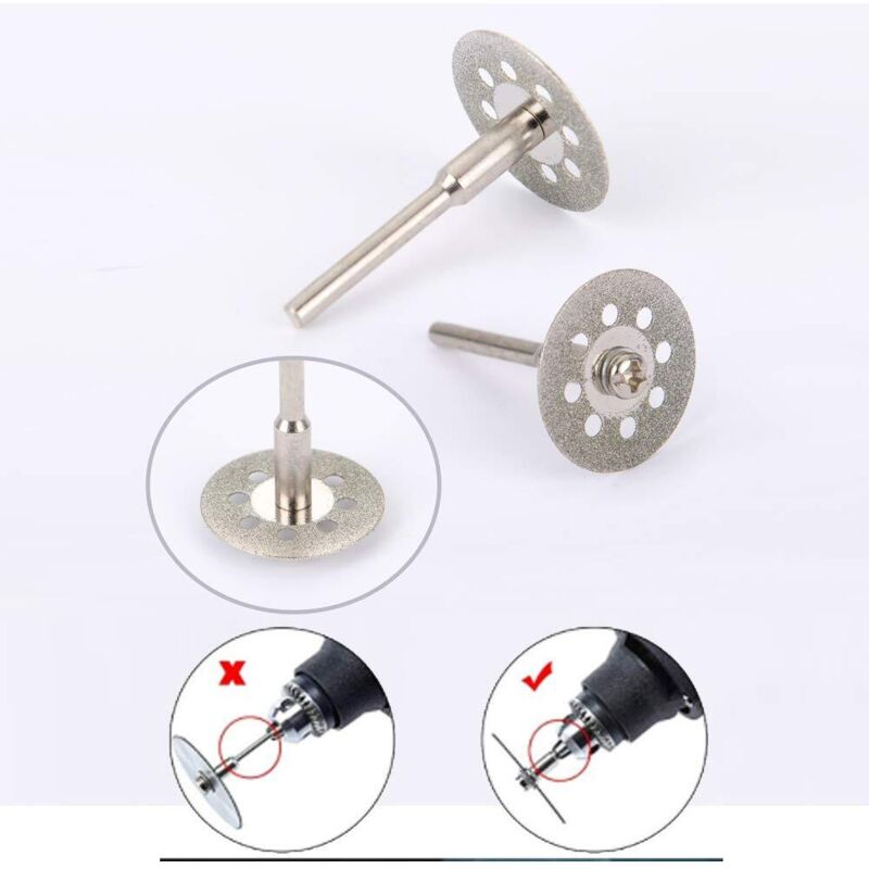 32pcs Mini Diamond Cutting Disc with 4pcs Mandrels Cutting Disc Mini Cutting Discs for Glass/Precious Stone/Wood/Metal/Ceramic-16/20/22/25/30/40/50/60mm - Image 4
