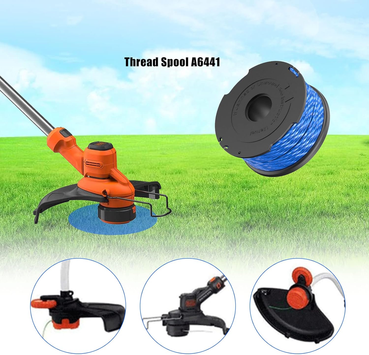 Replacement Spool for Black & Decker A6441 Trimmer Line, 1.65mm, Replacement Spools for GL652, GL655, GL650, GL660, GL680 Trimmer - Image 3