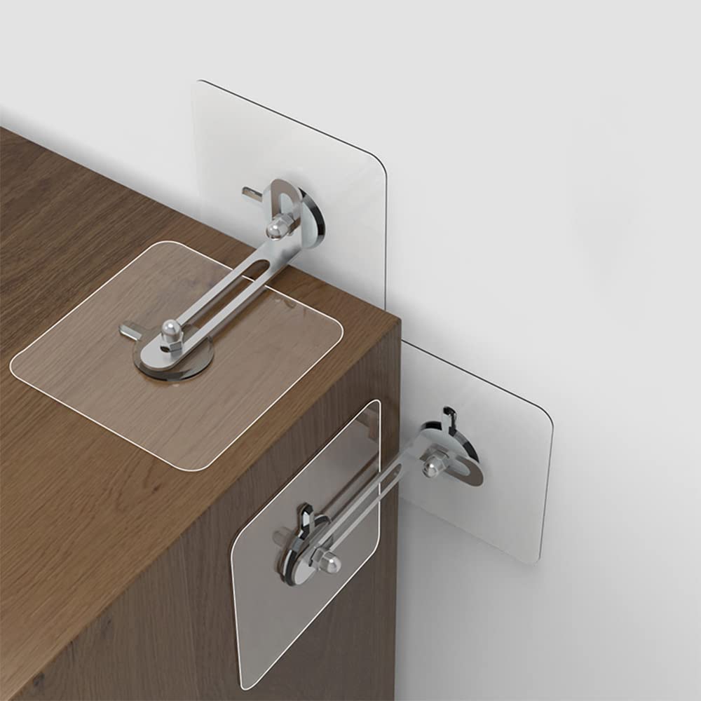 pcs Furniture Wall Anchors without drilling the wall Install anti-tip furniture with kit proofing Attach the shelf to the wall to prevent furniture from falling - Image 3