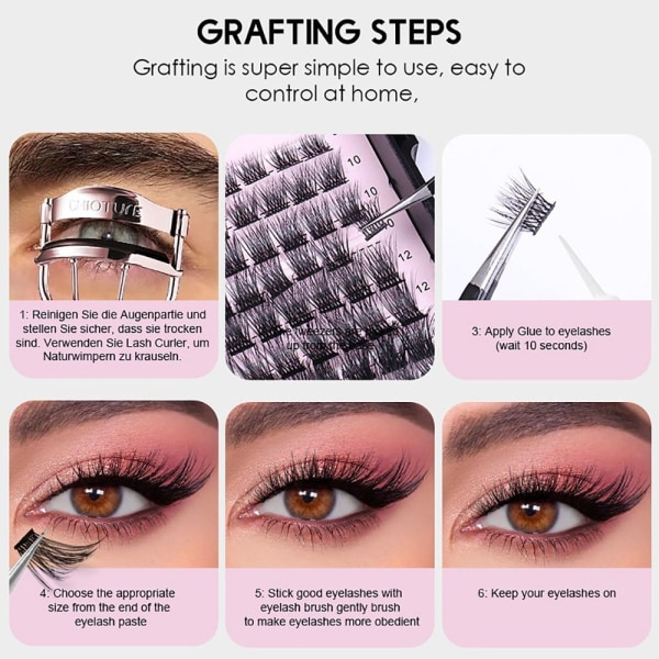 DIY Eyelash Extension Individual Cluster False Eyelashes Transplantation False - Image 3
