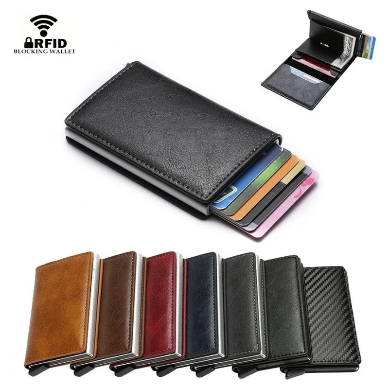 Card Holder with RFID & NFC Protection - Choose your color! Dark brown Dark brown - Image 1