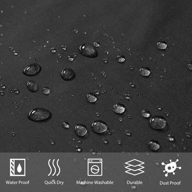 Black Shower Curtain Anti-Mildew, Washable Polyester Fabric, Waterproof Bathroom Curtain with Hooks - 100x180cm (WxH) - Image 5