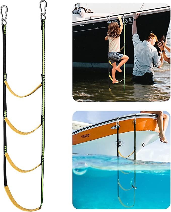 4-step rope ladder for boat, boat rope ladder extension, foldable auxiliary ladder for boat, swim ladder for sailboat, kayak - Perfet - Image 6