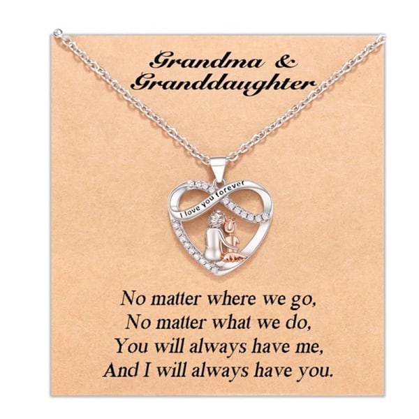 Grandma Grandchild Necklace with Card \