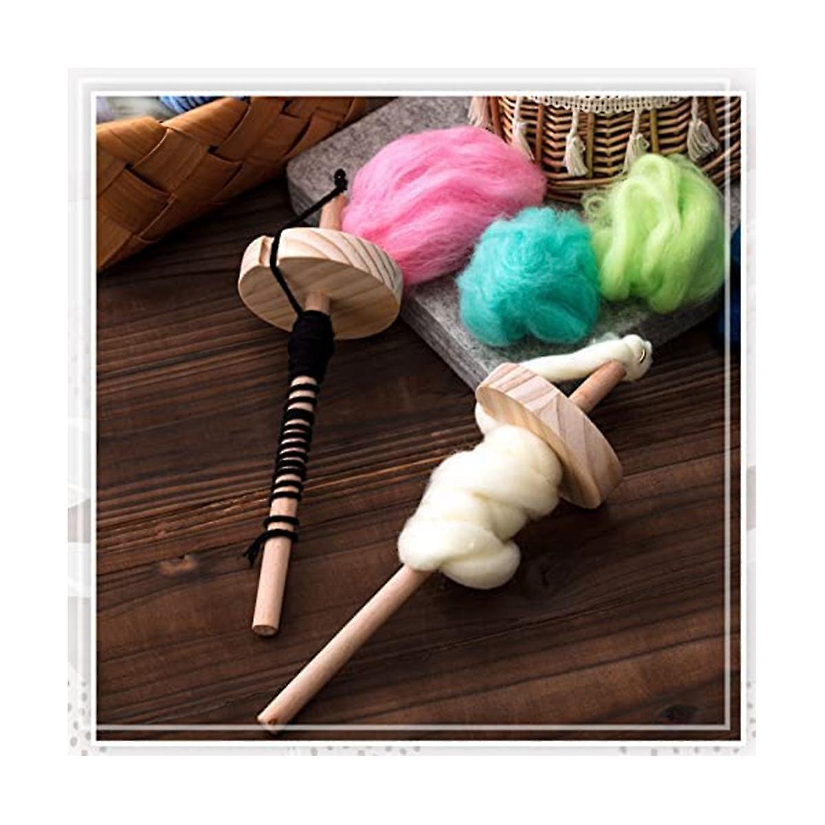 2pcs DIY Dragonfly Spindle Yarn Spinner Handmade Wooden Spinning Wheel For Yarn Making Yarn Spindle - Image 2