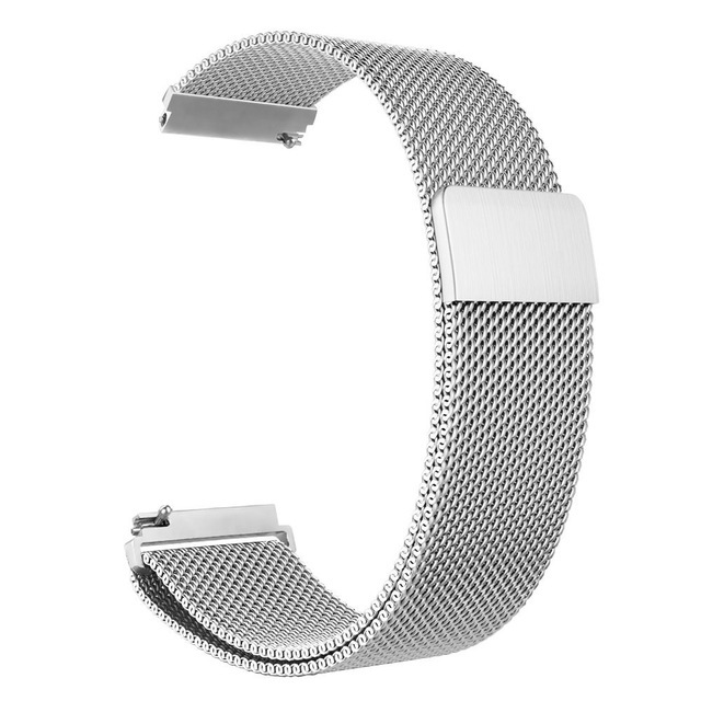 Stainless Steel Milanese Magnetic Bracelet for Garmin venu 2/venu SQ/venu 2S Venu SQ Silver - Image 1