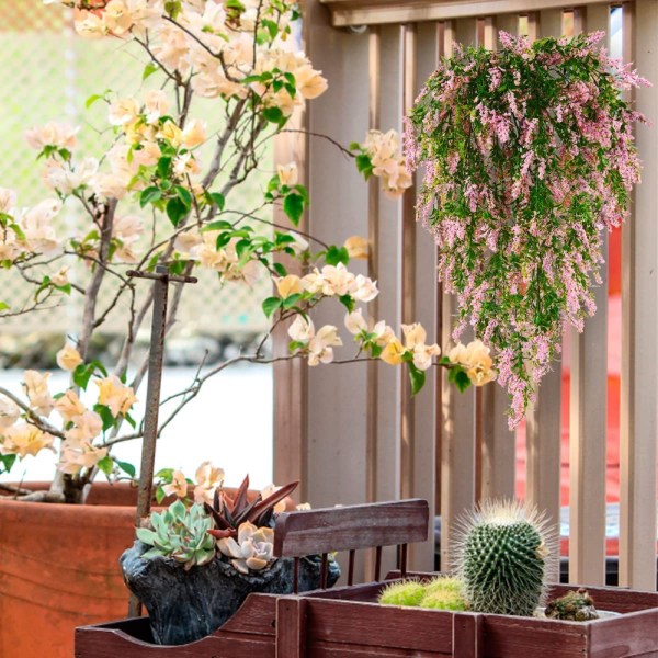 Artificial Plant 2 pcs UV Resistant Artificial Hanging Plants - Image 4