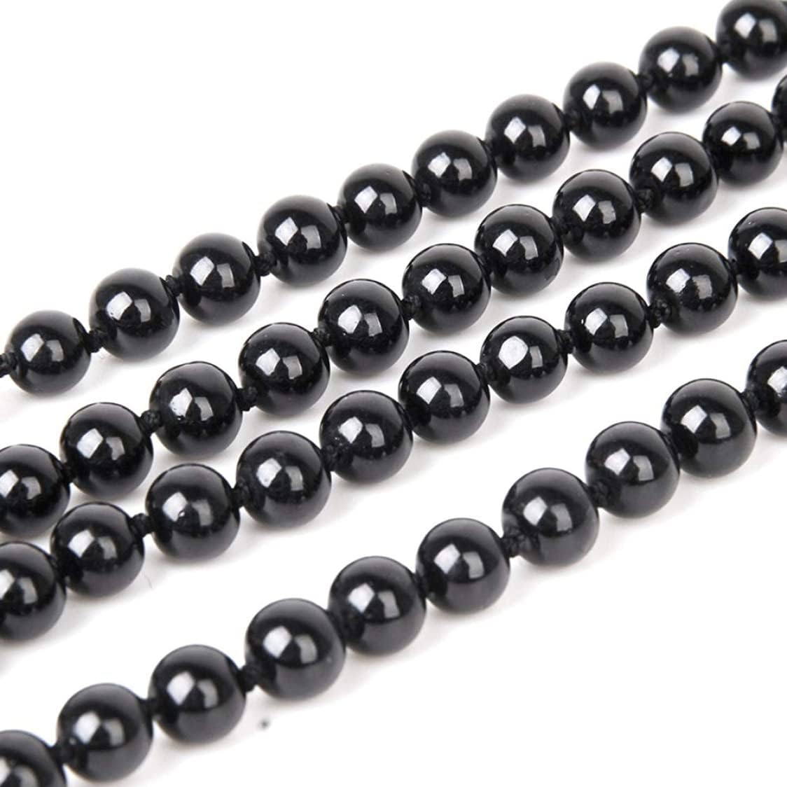 Black pearl necklace for women, pearl chain, black chain, extra long faux pearl necklace, multi-layer necklace for women, sweater necklace, faux pearl necklace 111 - Image 4