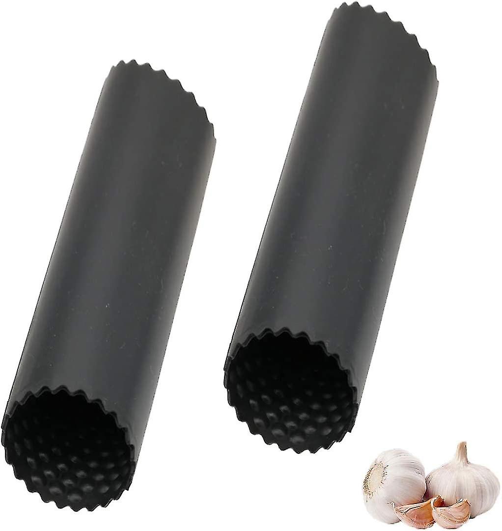 Garlic Peeler, 2 Pieces Garlic Roller Peeler Kitchen Gadgets Black - Image 1