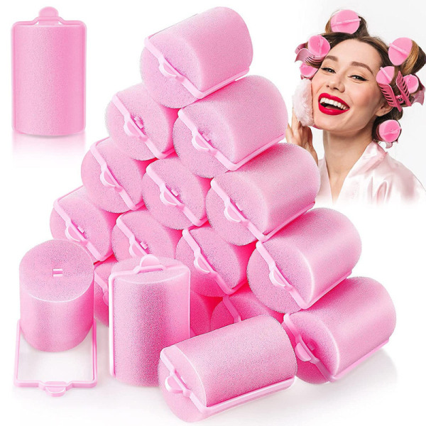 24 Sponge Hair Rollers, Large Hair Rollers for Styling with Soft Foam 2.5 cm 2.5cm - Image 1