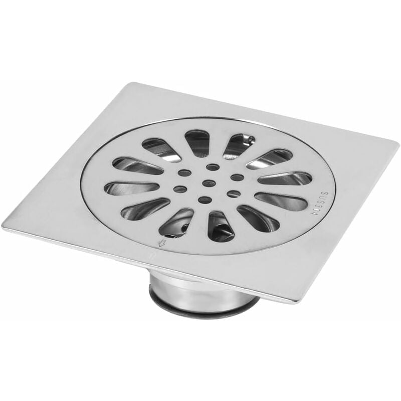 Thick Stainless Steel Floor Drain Anti-odor Square Shower Drain for Bathroom 100 100mm (Style : 3) - Image 1