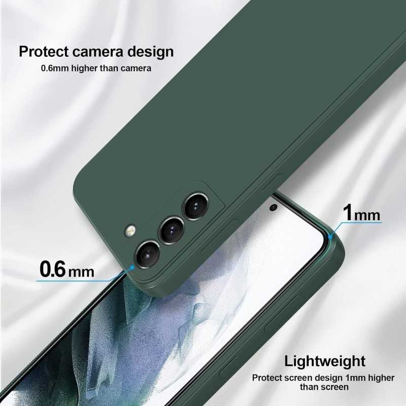Samsung S23 Rubberized Matte Green Case Camera Protection Liquid - Green - Image 3