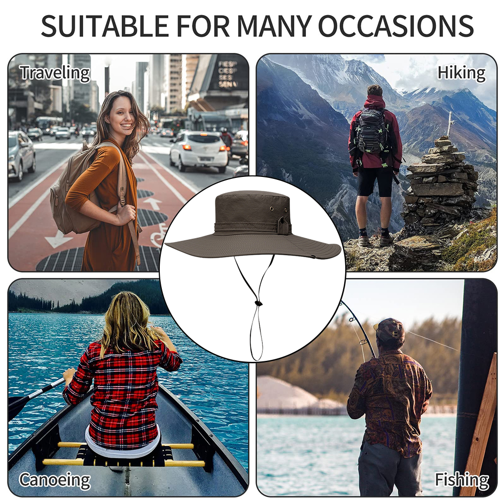 Sun Hats with UV Protection, Wide Brim Cap for Hiking and Safari - Image 5
