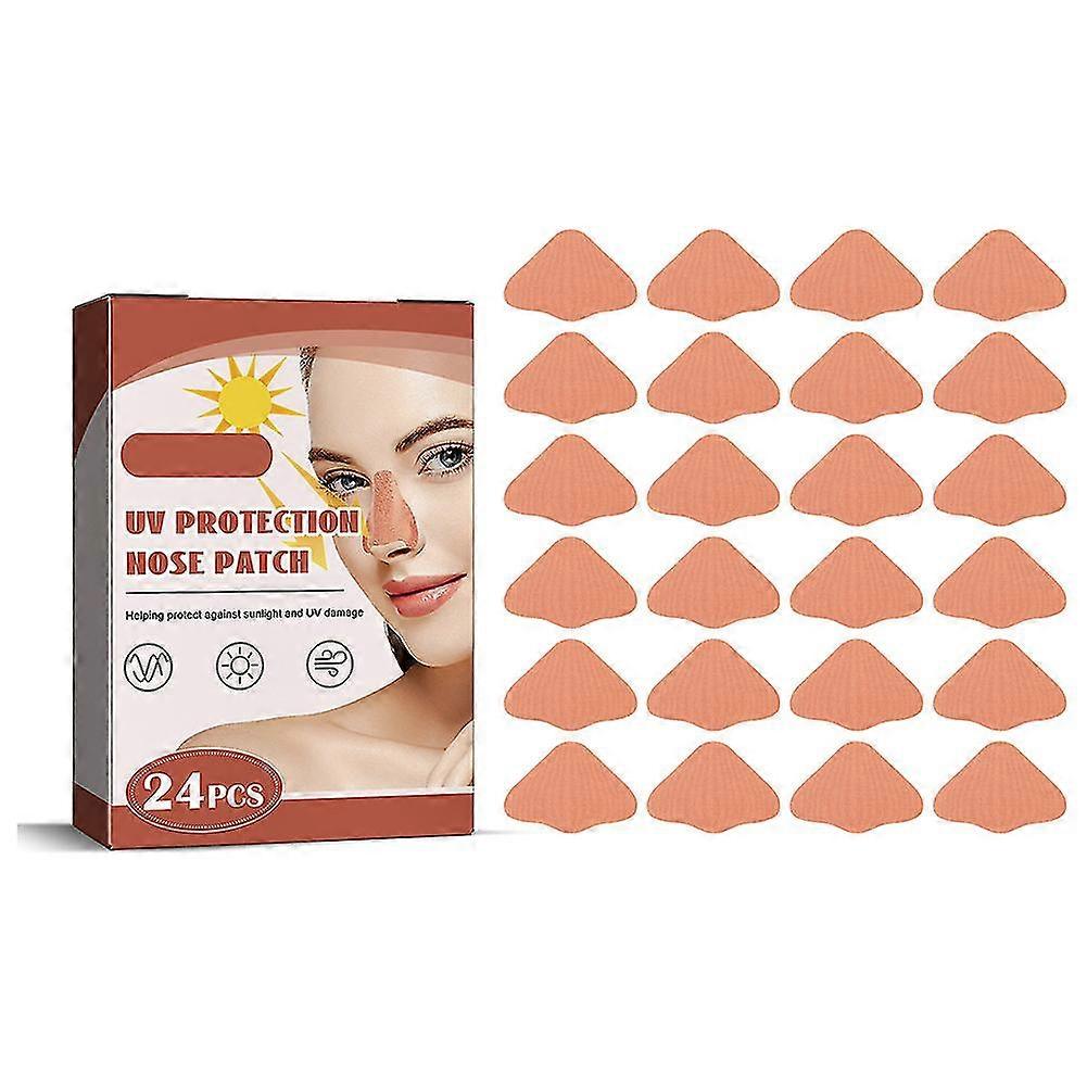24 pcs Sunscreen Nose Patch UV Protection Nose Cover Sports Outdoor Skin-friendly Sun Nose Sticker - Image 1