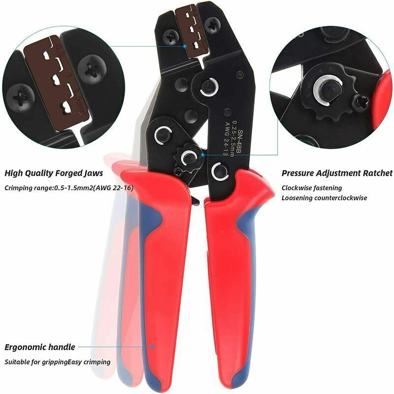 Electrical Cable Lug Pliers, Cable Lug Pliers with Ergonomic Handle Available for Electrical Wire Connectors SN-48B - Image 2