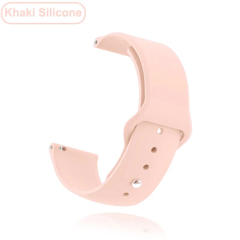 New 18mm 20mm 22mm Watchband for Garmin Venu 2S Wristband Vivoactive 3 4S 4 Forerunner 245 645 Galaxy Watch 4 Classic 42 46mm Pink Silicone 22mm - Image 1